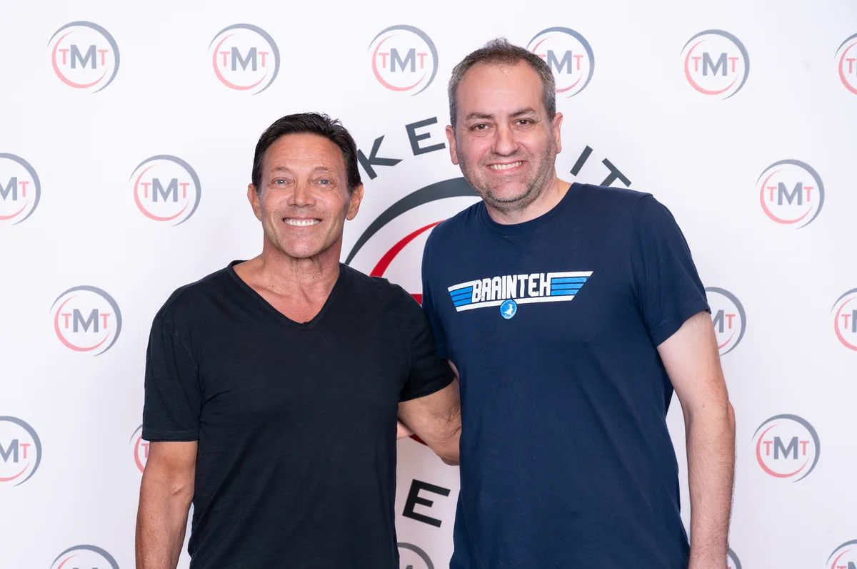 Greg Brainerd with Jordan Belfort, the former stockbroker known as the Wolf of Wall Street