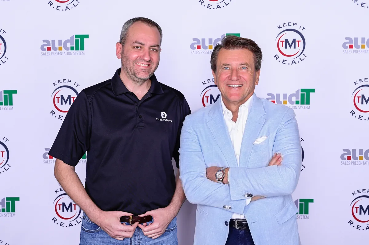 Greg Brainerd with Shark Tank investor and cybersecurity founder Robert Herjavec