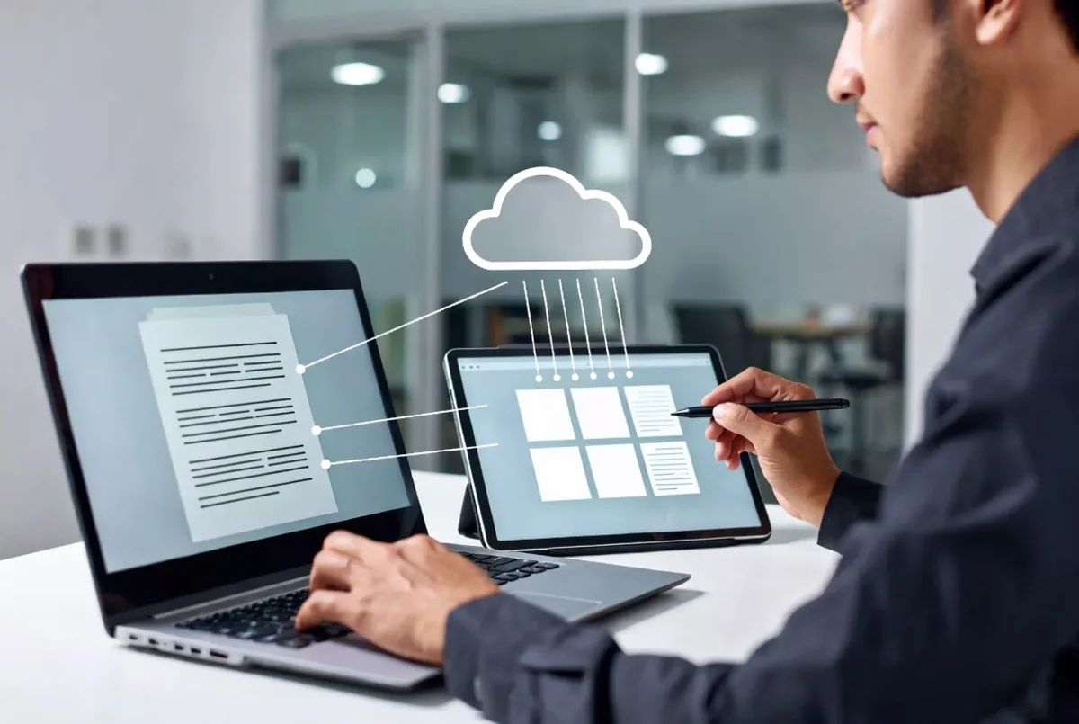 Working across laptop and tablet with cloud sync