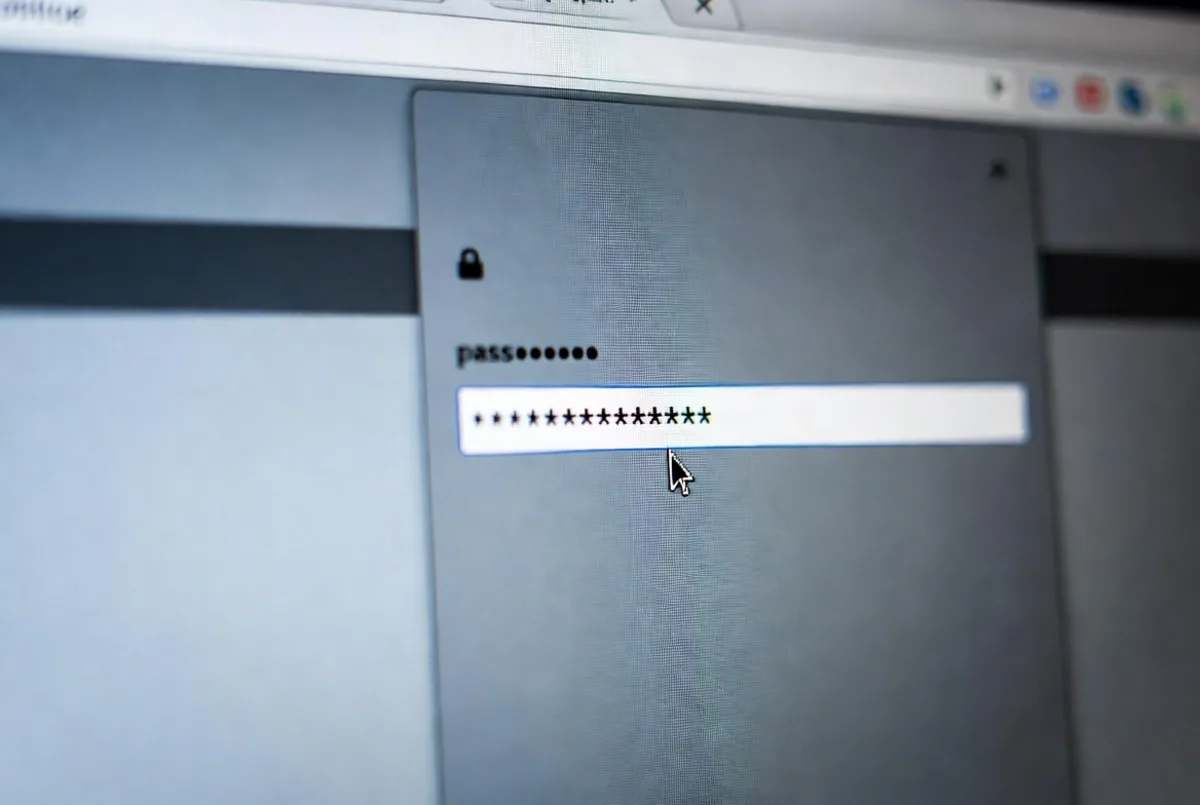 A password field on a computer screen