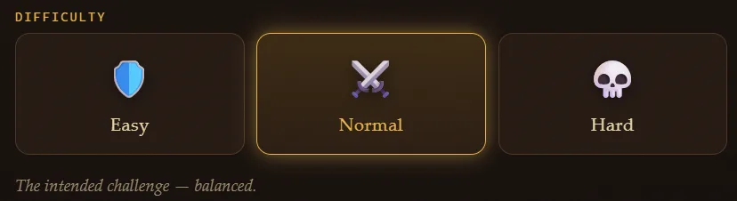 Difficulty setting