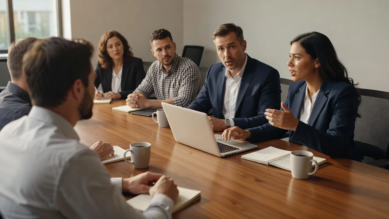 A business owner at a peer group meeting being asked for the company's EBITDA